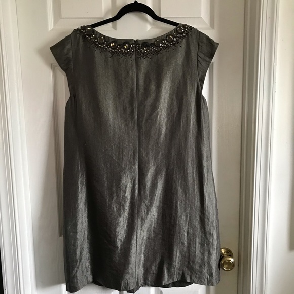 Gray jewel neck size 18 mini dress - Picture 2 of 8